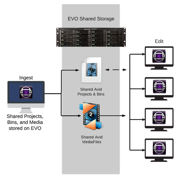 Alternativas de Almacenamiento para Avid Media Composer usando EVO