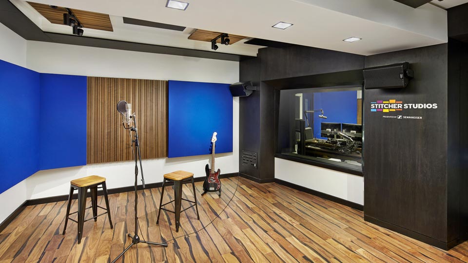 Stitcher's new voice recording studio in Manhattan.