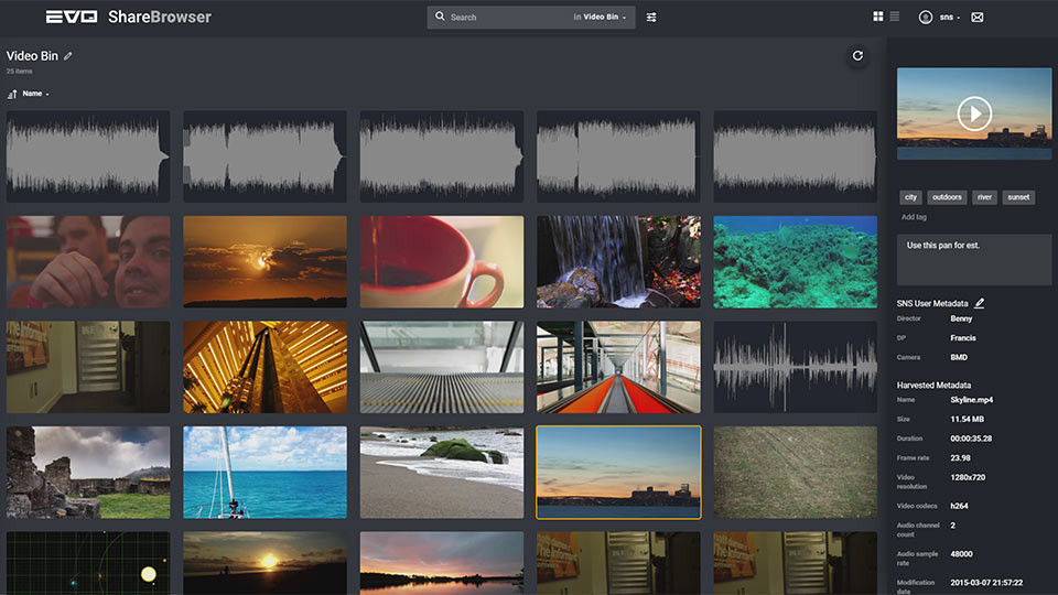 ShareBrowser media asset manager