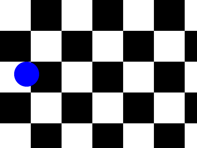 An approximate frame of the blue ball video