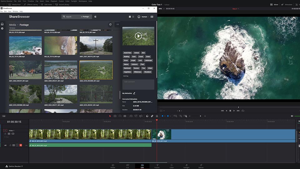 ShareBrowser plugin for DaVinci Resolve