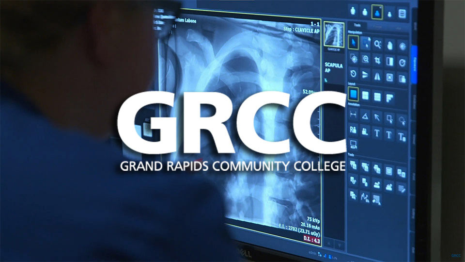 GRCC logo over x-ray screen