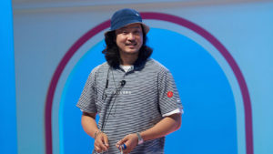 Sejin Park on a film set