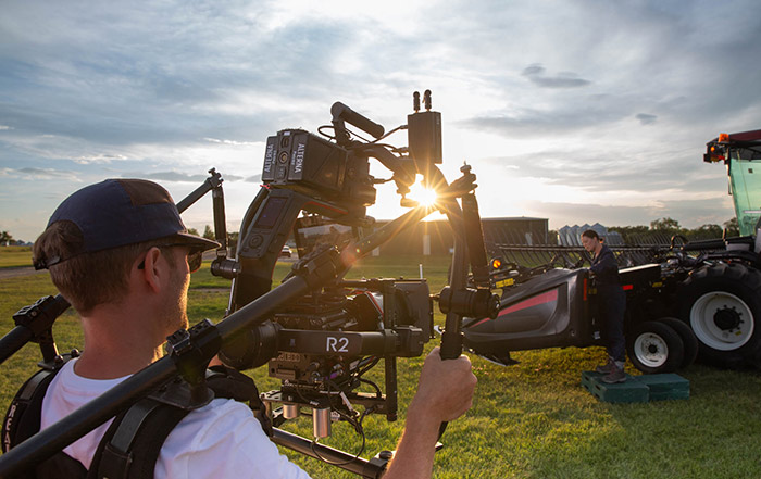 Barbershop Films filming on location in an agriculture setting