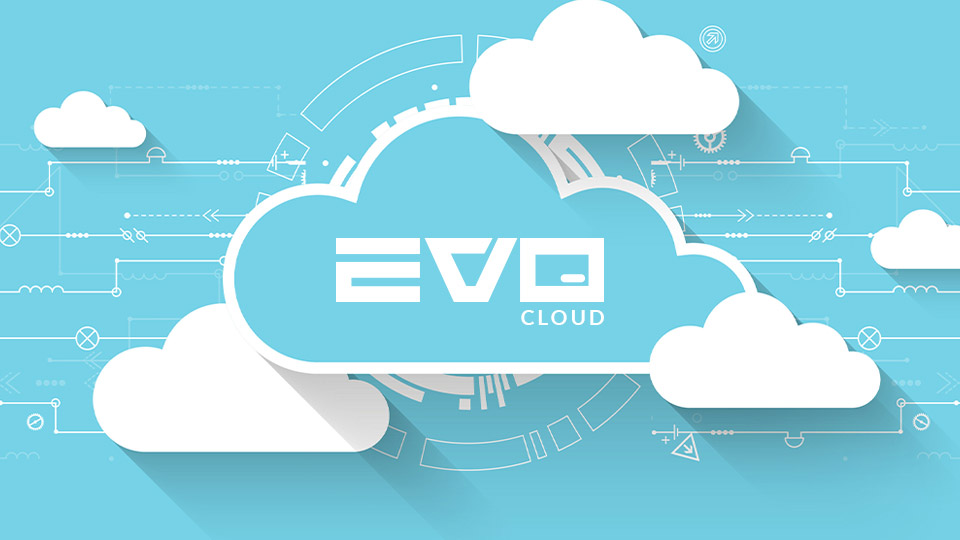 EVO Cloud private storage in sky of clouds