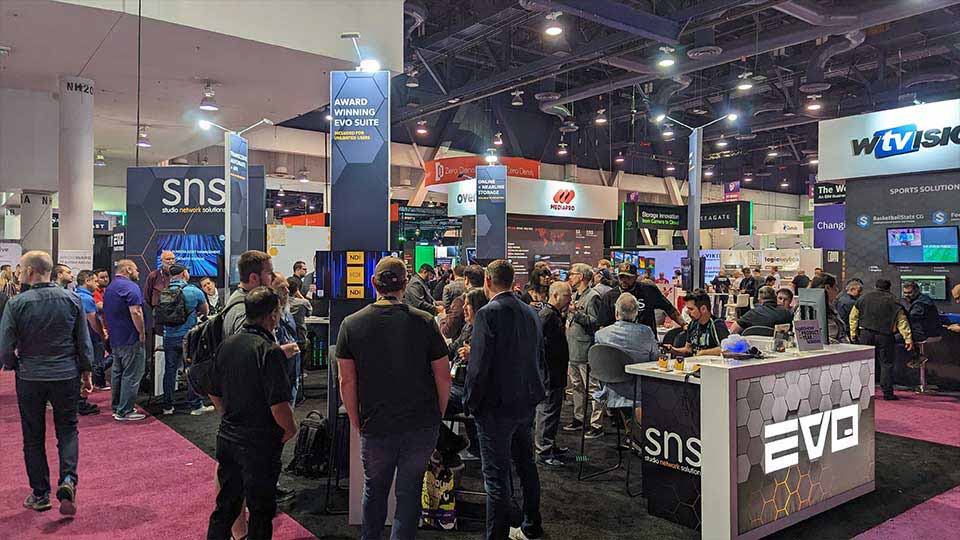 SNS booth at NAB Show 2023