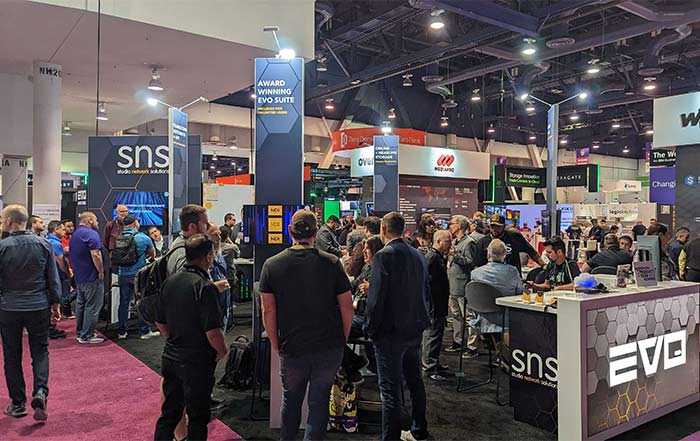 SNS booth at NAB Show 2023