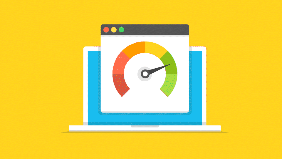 Animation showing the fluctuation of internet speed in Mbps, depicting fast network connections