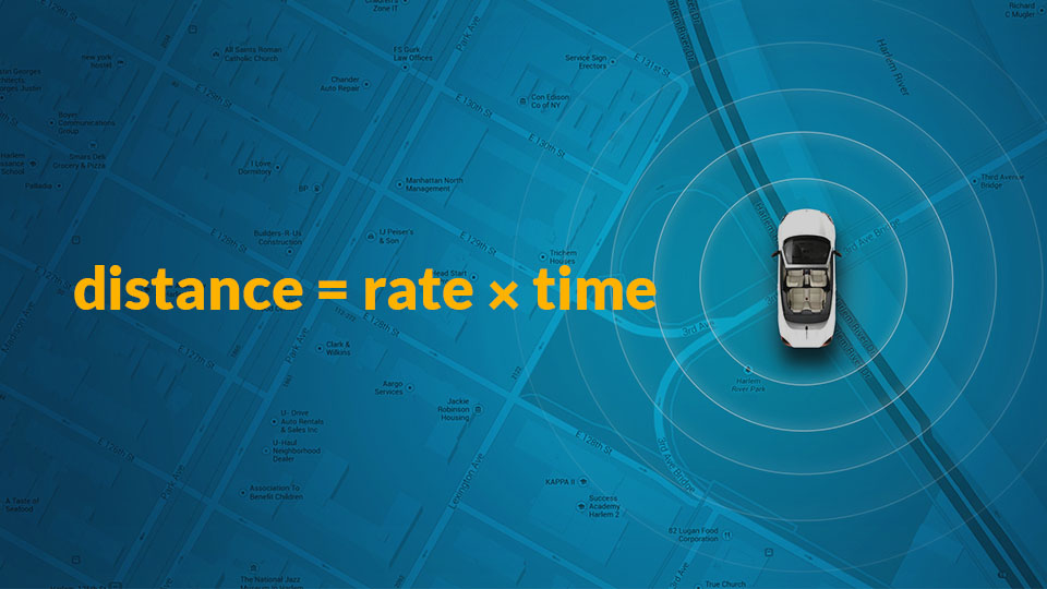 Distance = Rate x Time