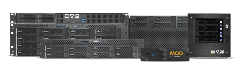 EVO shared storage servers in various form factors