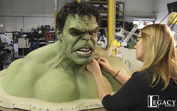 Artist works on the Hulk for Avengers: Age of Ultron at Legacy Effects